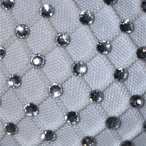 Lulu's Silver Mesh Overlay Dress Size L - Picture 3 of 5